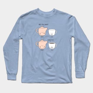 Coffee is a hug in a mug Long Sleeve T-Shirt